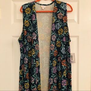 LuLaRoe XL Floral Joy Vest NWT